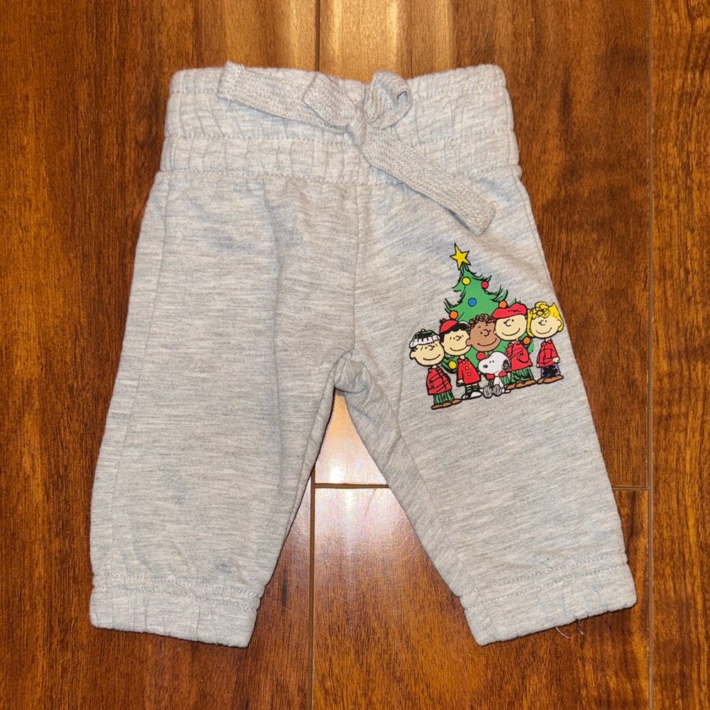 Gray Kids Bottoms with Cartoon Print